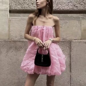 Zara Pink Strapless Mini Dress